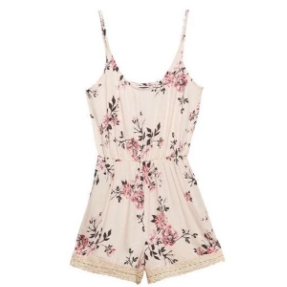 Pink Floral Romper
